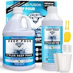 Epoxy Resin Deep Pour Crystal Clear Formula-2 Inch Thick Pour Casting Resin for River Tables, Deep Resin Molds, Live Edge Wood and Deep Art Casting- 3/4 Gallon Kit- Non Toxic -Zero Voc