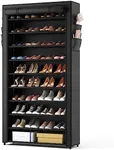 ROJASOP 10 Tier Shoe Rack with Cove