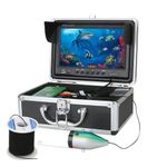 ESANHAO Underwater Viewer Fishing Camera,9 inch LCD Monitor DVR Recorder Video Fish Finder Camera Waterproof 1000TVL,98ft 15Pcs White LEDs and 15Pcs Infrared Lamp for Ice/Sea/River Fishing