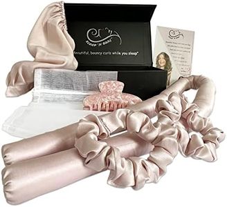 Sleep ‘N Curl - 100% Pure Mulberry Silk - Heatless Hair Curler KIT with Pure Silk Cap (Bonnet)