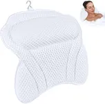 Bath Pillow Bathtub Pillow Back Neck Support Pillow, Spa Cushion for Tub, Relaxing Headrest Bath Pillow, Portable Washable Bathtub Accessories with 3D Air Mesh Thick Soft Bath Pillow