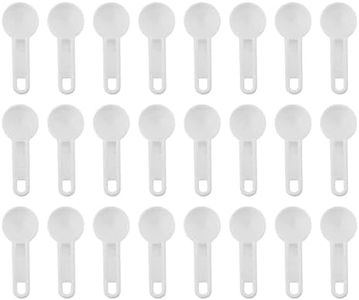 Bulk Pack of Teaspoon Measuring Spoons (24-Pack); 5 ml / 5 cc Scoops Which Fit Inside a Spice Bottle