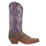 Laredo Womens Larissa Snip Toe Casual Boots Mid Calf Low Heel 1-2" - Brown, Purple, Brown, Purple, 5.5 UK