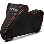 Favoto Motorbike Cover Waterproof 300D Oxford Motorcycle Cover Outdoor with PU Coating Long Reflective Strips Rain Resistant Snow Dust Wind Proof for Scooter Cover 265 x 105 x 125 cm (Red)