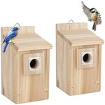 CARTMAN Wood Bird Houses with Stain