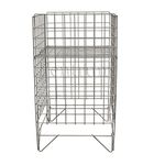 Pentrum Medium White Square Dump Wire Metal Bin Storage Basket Shop Market Display