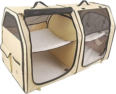 One for Pets Cat Show House Portable Dog Kennel (Shelter) Red/Cream/Tan