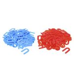 sourcing map Plastic Shims, Horseshoe U Shims Spacers for Red 1/8",Blue 1/16" Construction Tile Leveling, 400pcs
