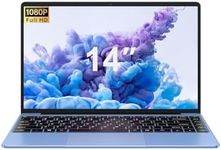 WOZIFAN Traditional Laptops 14” Win 11 6GB DDR4 256GB SSD Support 1TB SSD Expand with Celeron N4020 (Up to 2.8Ghz), Full Metal 2.4G+5G with for French Keyboard Film-Blue