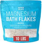 Magnesium Flakes for Bath - Magnesium Chloride Flakes - Dead Sea Salts for Soaking, 10 LBS