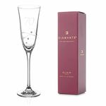 DIAMANTE Swarovski 70th Birthday Champagne Glass – Single Crystal Champagne Flute with a Hand Etched “70” - Embellished with Swarovski Crystals