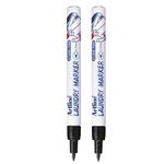 Artline Pack of 2 Laundry Marker Pens (Black). Wash Resistant Fabric Pens Permanent for Clothes & Light Linen, Fast Drying, No Fade After Washing - Genuine Fabric Markers