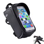 TecHong Bike Phone Mount Bag - Bicycle Cycling Waterproof Front Frame Top Tube Handlebar Bag with Touch Screen