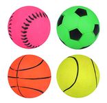 Assorted Sports Pattern Hard Sponge Rubber Hi-Bounce Balls - Pack Of 12 - REFERENCE PBF149