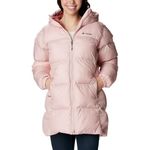 Columbia Women's Puffect Mid Hooded Jacket, Dusty Pink, X-Large