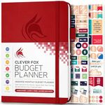 Clever Fox Budget Planner - Expense Tracker Notebook. Monthly Budgeting Organizer, Finance Logbook & Accounts Book, Bill Tracker, A5 (Red)