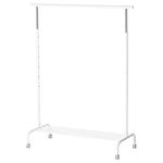 Ikea Rigga Alloy Steel Clothes Rack (White), 68.9 X 208 X 43.7 CM