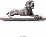 Brindle Shredded Memory Foam Dog Bed with Removable Washable Cover-Plush Orthopedic Pet Bed - 52 x 34 inches - Khaki