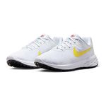 Nike Revolution 6 Nn Womens Shoes, White/Opti Yellow-Black-Baltic Blue, 38 EU