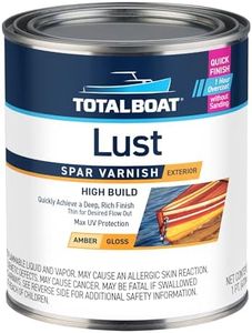 TotalBoat Lust Marine Varnish, High Gloss and Matte Finish for Wood, Boats, Outdoor Furniture (High Gloss, Pint)