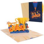 Zercart Birthday Cards，Pop up Happy Birthday Card Birthday Gifts for Men,3D Greeting Card ，3D Best Dad Card，Birthday Cards for Men，Super Daddy Birthday Card，Dad Birthday Cards