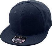 KBETHOS KNW-2364 NAV (7 5/8) The Real Original Fitted Flat-Bill Hats True-Fit, 9 Sizes & 20 Colors