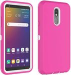 Thybx Compatible with LG Stylo 5 Case/LG Stylo 5X /LG Stylo 5V/Stylo 5 Plus Case, [Drop Protection] Full Body Shockproof Grip Plastic Bumper TPU 3-Layers Durable Solid Phone Sturdy Hard Cover [Rose]