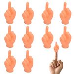 Tiny Hands for Fingers 10 Pcs Tiny Hands (Middle Finger Sign) Premium Rubber Little Tiny Finger Hands Cute Mini Hand Puppet Finger Puppets