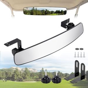 DenForste Golf Cart Rear View Mirror, 16.5" Golf Cart Mirrors Compatible with EZ Go, Club Car, Yamaha