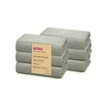 Anko Australia 100% Cotton 550 GSM Malmo Face Towel | Set of 6 | Super-Soft, Absorbent, Quick-Drying | Moss Green Towel for Men, Women & Kids | 33x33 cm |Travel, Gym, Spa Towel