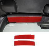Car Front Sun Visor Makeup Mirror Panel Decoration Trim Cover Sticker for Mazda MX-5 RF Miata 2009-2014 (Red)