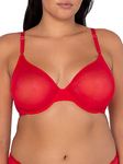 Smart & Sexy Women's Sheer Mesh Demi Underwire Bra, Crantastic, 38C