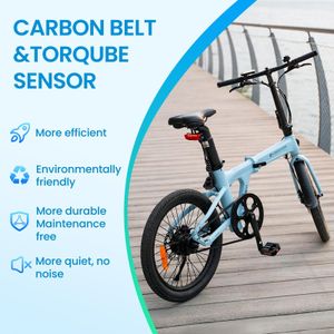 ADO Air20S Folding E-Bike – Blue Lightweight Electric Bicycle