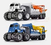 MANAKI ENTERPRISE 1:43 Metal Toys Alloy Diecast Truck Set Toy, Diecast Miniature Car Model (Double - Deck Transportation Truck),Assorted