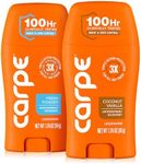 Carpe Underarm Antiperspirant Deodorant for Women, Clinical Strength Odor and Sweat Control Deodorant, Most Popular Women's Scent Bundle with Coconut Vanilla and Fresh Powder, Pack of 2