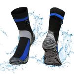 Get Dressed Waterproof Socks for Men and Women | Wudu Socks | Perfect for Ablution | Unisex (UK, Numeric, 10, 12, Regular, Regular, Grey-Black)