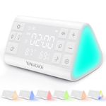 YiNiiOiOi Sound Machine,White Noise Machine with Night Light,35 Non Looping Soothing Sounds Timer, Memory Function & Alarm Clock, Sleep Therapy Rechargeable Portable Noise Machine for Adults & Baby