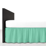 Egypto Base Valance Sheet Frilled, 100% Polycotton - Long Staple Fibre - Available in 20 Colours - FIT OVER BASE. OEKO-TEX Standard 100% Certified Product. (Double, Mint Green)