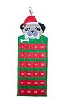 Happie Hare - Pug Dog Pet Puppy Hanging Holiday Advent Calendar with Pockets - Countdown to Christmas And Holiday for Kids & Family - (Pug Advent Calendar)