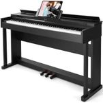Artist Hand Digital Piano 88 Weighted Keys Hammer Action, 88 Key Piano Keyboard Fully Weighted with Stand, Full Size Electric Piano Keyboard 88 Keys, 3 Pedals, USB/MIDI, Dual Stereo Speakers, Black