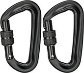 Auto Locking Carabiner Clips, 2PCS 12KN (1200kg) Heavy Duty Lightweight Locking Carabiner Clips - Excellent for Securing Pets, Outdoor, Camping, Hiking, Hammock, Dog Leash Harness, Keychains