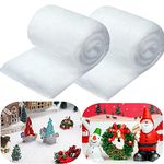 2 Pack 3 x 8 Ft Christmas Snow Blanket Fake Snow Blanket Decoration Fluffy Artificial Snow Carpet Christmas Snow Blanket White Snow Blanket for Christmas Winter Backdrop Party Photo Prop Decor