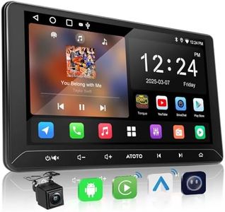 ATOTO A5L Autoradio 2 Din Android 2G+32G, 10 Pouces Écran Tactile GPS Auto, Partage de Connexion Via WiFi/BT/USB, Android Auto &CarPlay sans Fil, Caméra de Recul, MirrorLink, DSP, FM/RDS/TF