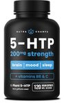 NutraChamps 5-HTP | 120 Vegan Capsules | 100mg Per Capsule | 5HTP Supplement + Co-Factors Vitamin B6 & Vitamin C | Stress Relief, Brain Health, Enhanced Mood & Sleep | Vegan & Non-GMO
