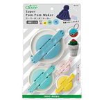 Clover CL58-775 Super Pom Pom Maker, Set of 4, φ1.4, 1.8, 2.6, 3.3 inches (35, 45, 65, 85 mm)