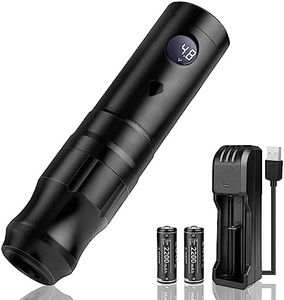 Blackbudda Wireless Tattoo Machine, Wireless Tattoo Gun with Magnetic Levitation Gravity Sensing Technology and Atomic Fission Motor, Actuly Battery Powered Tattoo Gun Wireless (Two batteries)