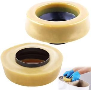 MENNTY Toilet Wax Ring 2 Pack, Wax Ring for Toilet Base with Polyethylene Flange for 3 Inch or 4 Inch Floor-Mounted Toilet Drain Pipe