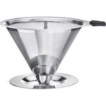 Westmark Permanent Coffee Filter/Dripper, with Cup Holder, Brasilia, top Surface 10 cm, 18/8 Stainless Steel, 24502260