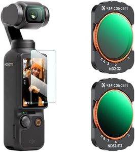 K&F Concept Adjustable Magnetic ND Filters Set for DJI Osmo Pocket 3 Creator Combo, Adjustable ND Filters 1-5 Stops + 6-9 Stops Set