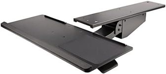 StarTech.com Under Desk Keyboard Tray - Full Motion & Height Adjustable Keyboard and Mouse Tray, 10"x26" Platform - Ergonomic Desk Mount Computer Keyboard Tray with Mouse Pad & Wrist Rest (KBTRAYADJ2)